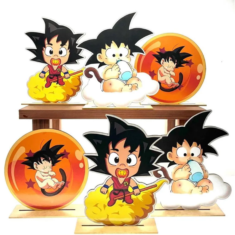 Kit Display de Mesa 6 Peças Para Festa Goku Baby mdf