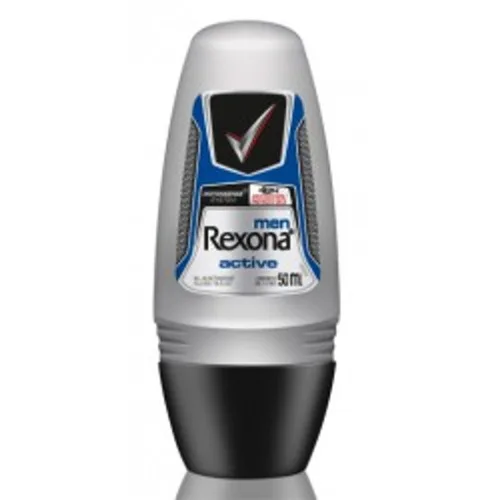 Desodorante Roll On Active Masculino 50ml Rexona - REXONA - Higiene E Beleza