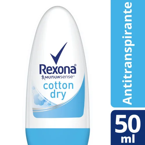 Desodorante Roll On Cotton Feminino 50ml Rexona - REXONA - Higiene E Beleza