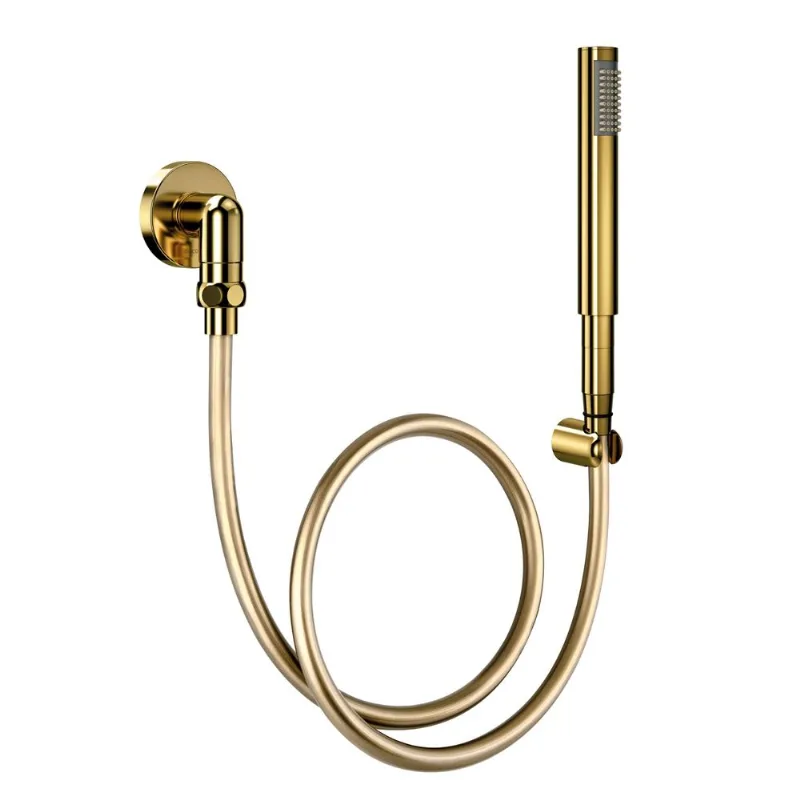 Ducha manual com joelho 90º de parede para lavatório C30 ouro polido