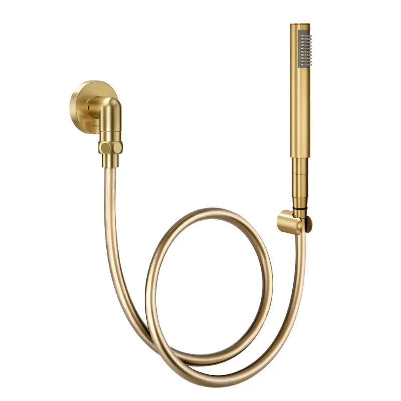 Ducha manual com joelho 90º de parede para lavatório C30 ouro escovado - Docol