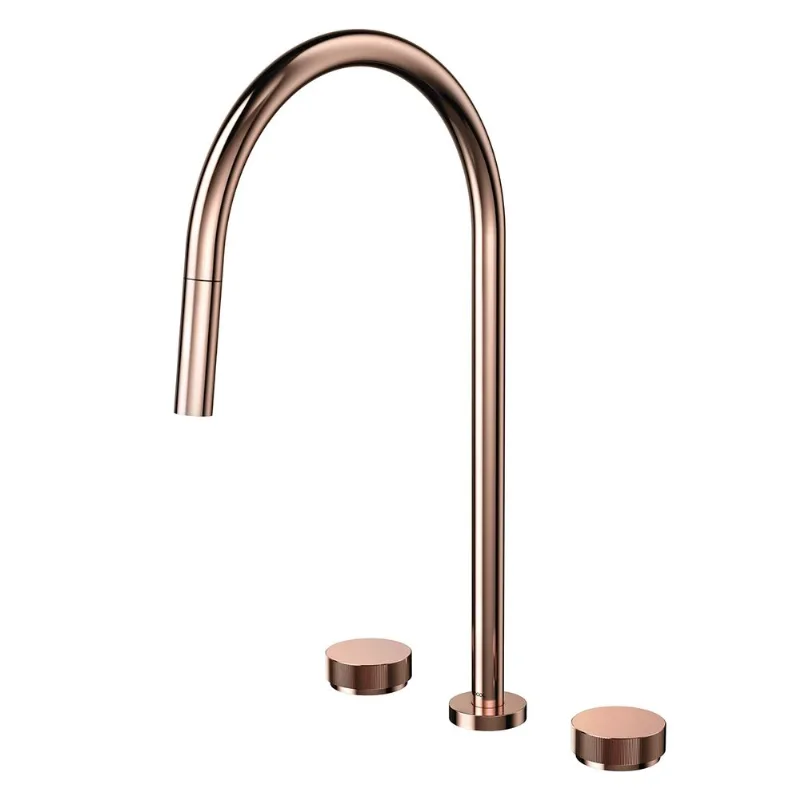 Misturador cozinha mesa ducha retrátil Mix&Match DocolChroma cobre polido