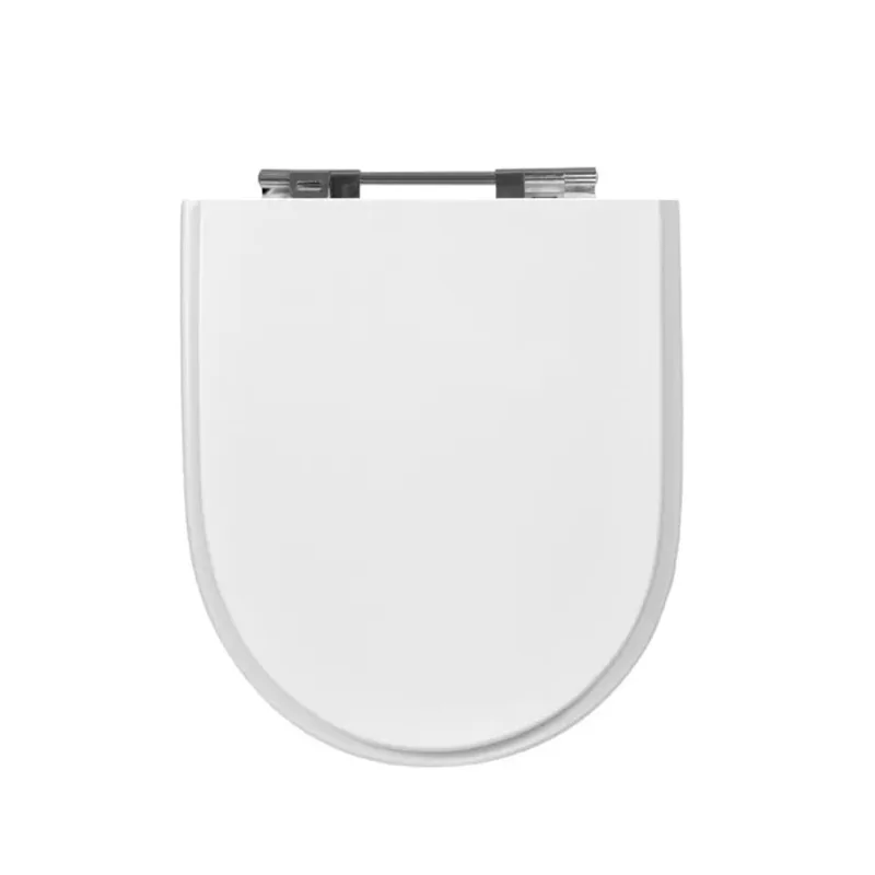 Assento Sanitário em MDF Riviera Nexo Smart Branco e Cromado - Sicmol