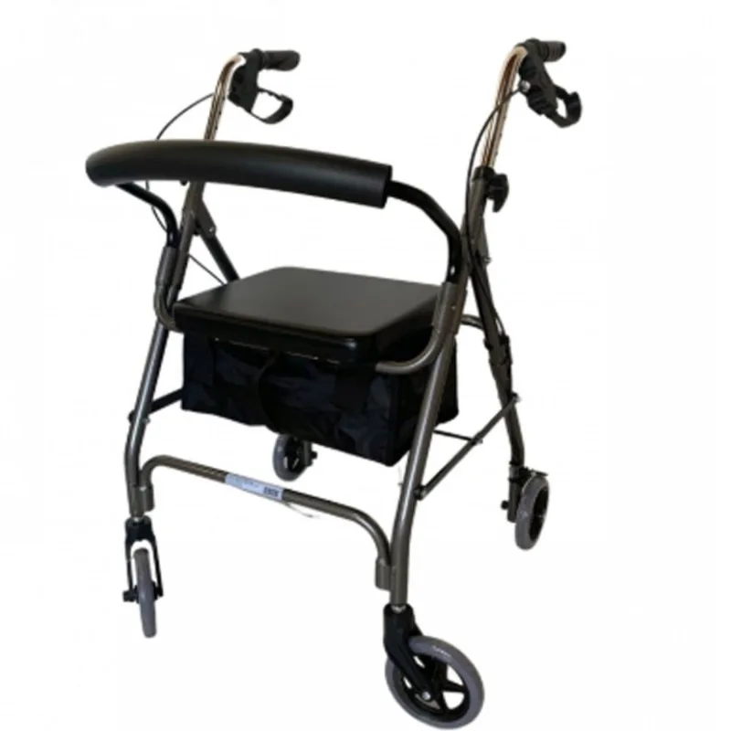 Andador com 4 Rodas Life Mobil em Aluminio Prata Único