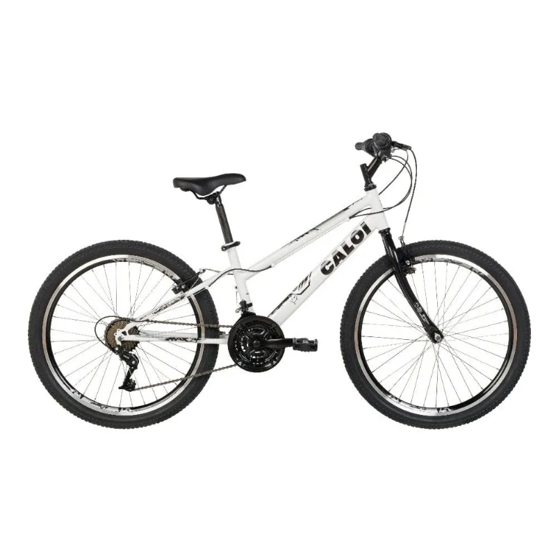 Bicicleta Caloi Max Aro 24 Branca e Preta