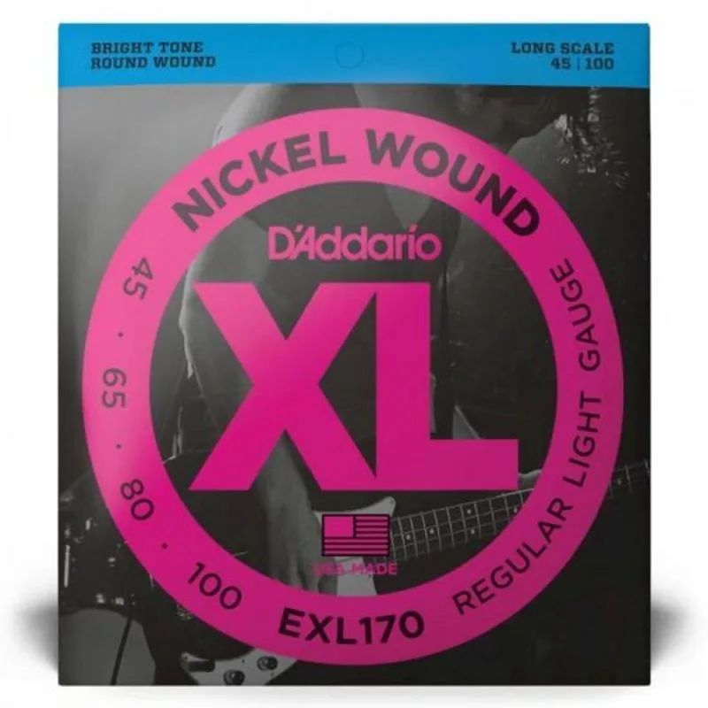 Encordoamento Baixo 4 Cordas .045-.100 Xl Nickel Exl170 D Addario [f002] - OUTRAS - Instrumentos Musicais