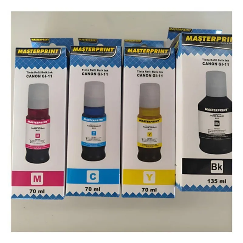 Kit Tinta GI-11 Refil 4 Cores para Canon G2160 G3160 Alta Qualidade Kora - KORA - Agro