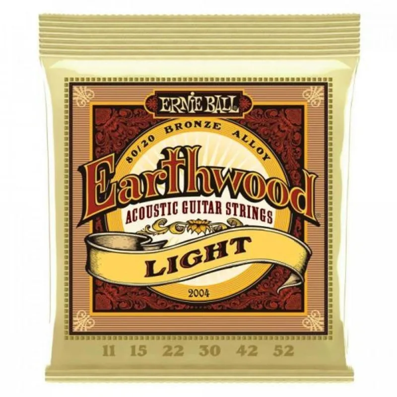 Encordoamento Para Violão Aço .011 Leve Earthwood 2004 Ernie Ball [f002] - Ernie Ball