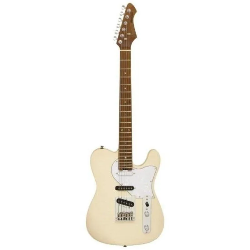 Guitarra Elétrica Pro II 615-MK2 Nashville Corpo em Poplar, Braço em Maple Marble White Aria Guitars