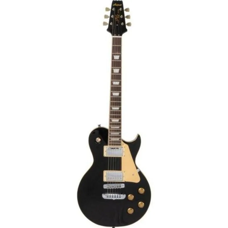 Guitarra Elétrica Pro II PE-350STD com Captadores Humbucker Aria Classic Power Aged Black Aria