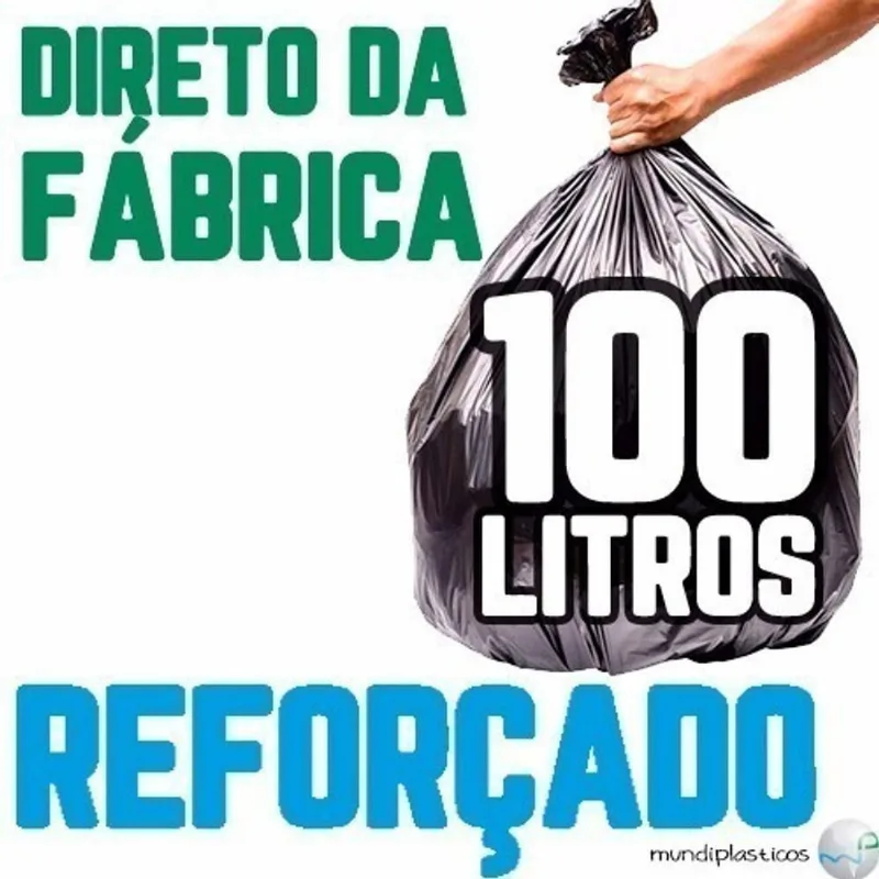 Saco de Lixo 100 Litros 300un Preto Reforçado 75CM X 90CM para Coleta Higipack