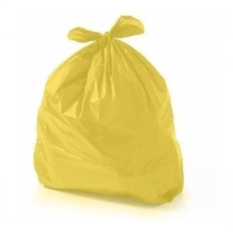Saco para Lixo 100L Amarelo Comum 0,08MM Pacote com 100 Unidades Higipack