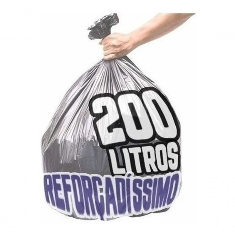 Saco de Lixo 200 Litros Reforçadíssimo para Hotéis Lojas Jardinagem Doméstico Cinza Higipack - OUTRAS - Mercado