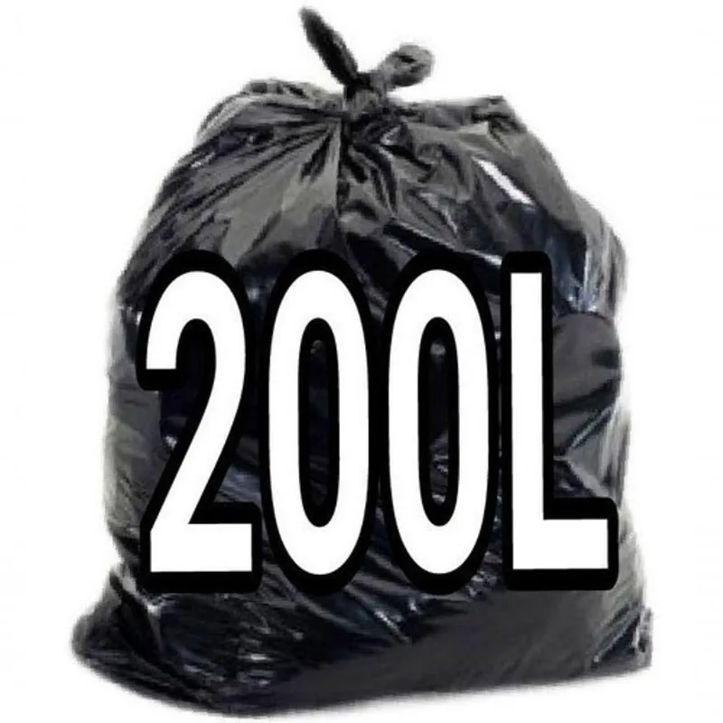 Saco para Lixo 200 Litros Extra Reforçado para Descarte Médio Pesado Profissional Preto Higipack