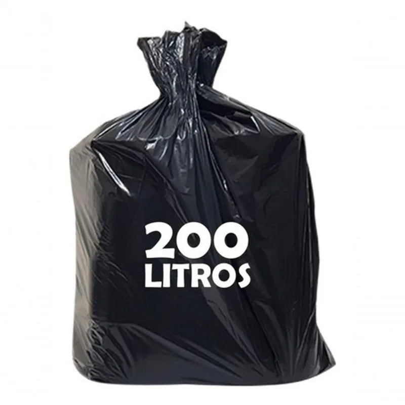 Saco de Lixo 200 Litros Reforçado Pct 100unid para Uso Residencial e Comercial Higipack