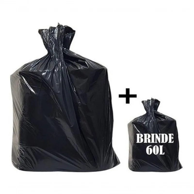 Saco de Lixo 200l Refocado Pct 100unid para Descarte Reforçado 200 Litros 90 X 110