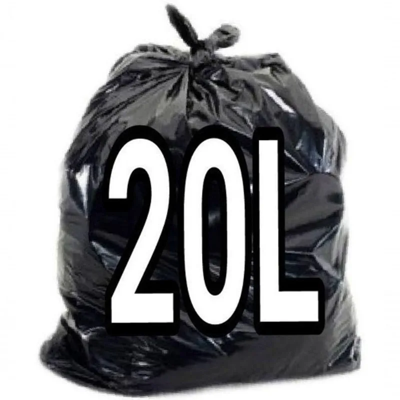 Saco para Lixo 20L Preto 40x50cm Pacote com 100 Unidades Higipack