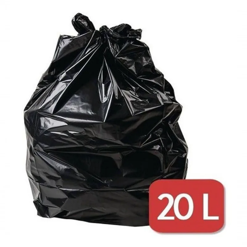 Saco para Lixo Saco de Lixo 20L Litros Preto Resistente 100 Unidades em Polietileno Baixa Densidade