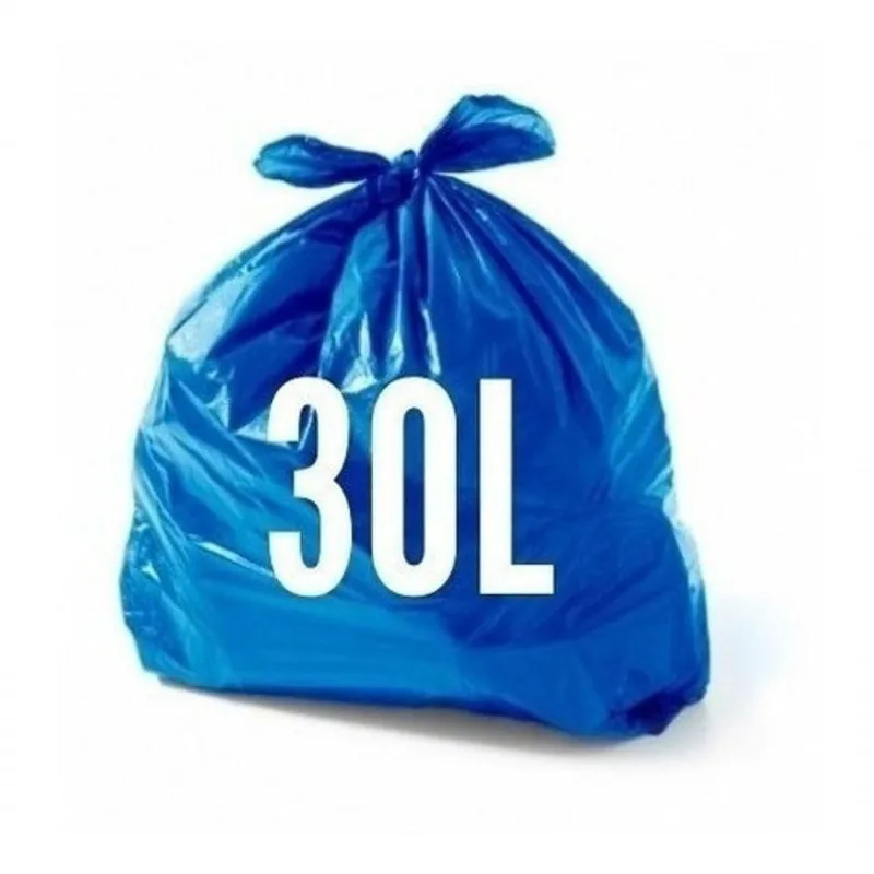 Saco para Lixo 30L Azul com 50 Unidades para Descarte Doméstico Higipack