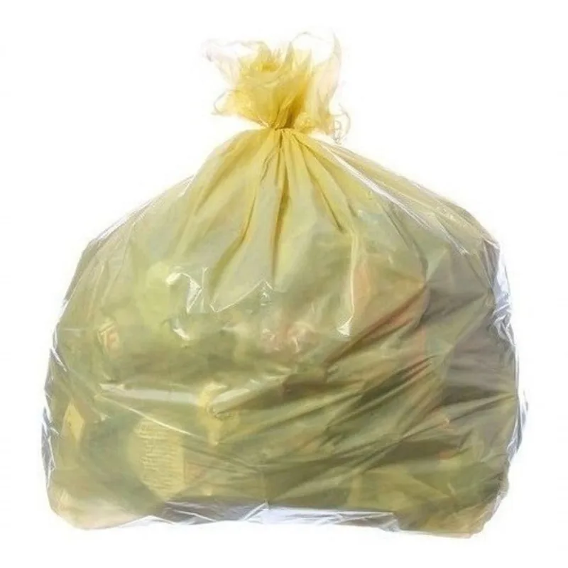Saco para Lixo 50L Reforçado 60 X 80CM 0,06 Micras Amarelo com 50 Unidades Higipack