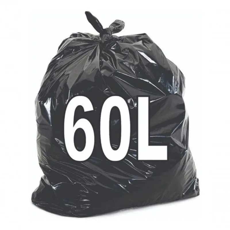Saco para Lixo 60 Litros Resistente Pacote com 100 Unidades Preto Higipack