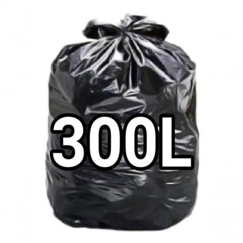 Saco para Lixo 300L Super Reforçado Parede Dupla para Descarte Médio Pesado Preto Higipack