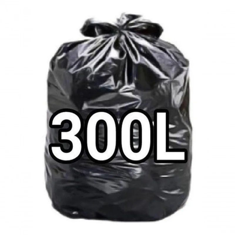 Saco para Lixo Sacos de Lixo 300L Super Reforçado Preto 115x130cm 100 Unidades Higipack