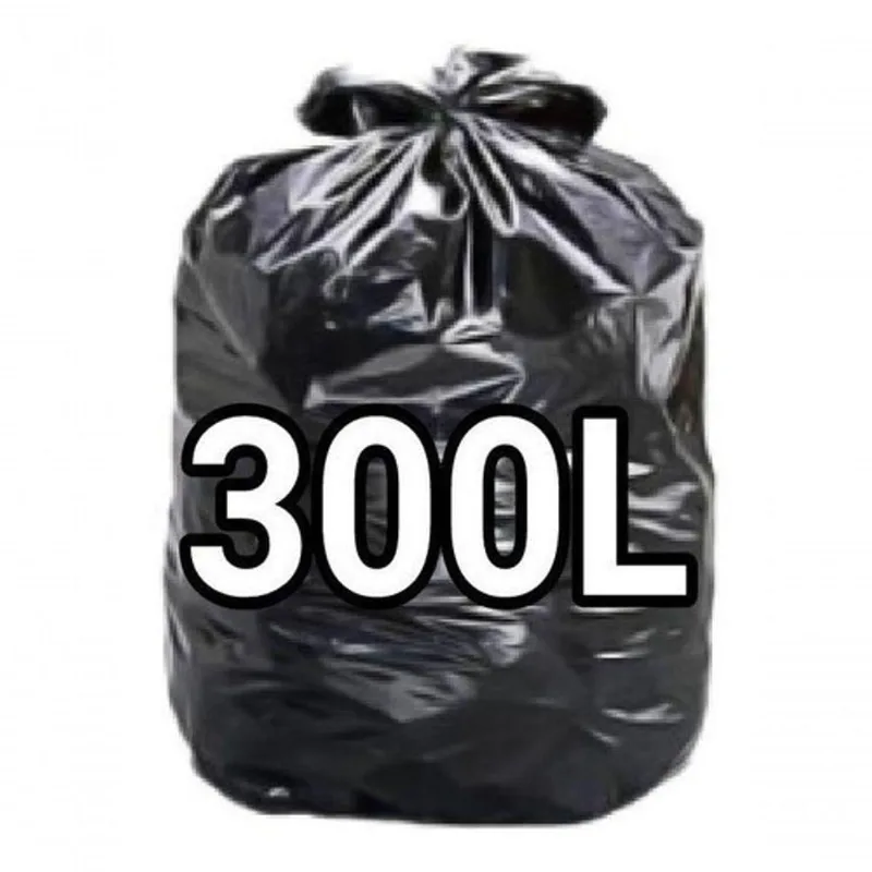 Saco para Lixo Sacos de Lixo 300l Super Reforçado 300L Preto 100 Unidades Higipack