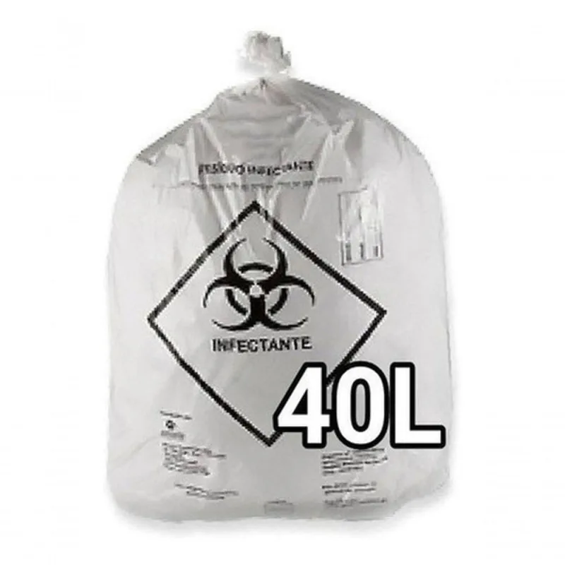 Saco de Lixo Hospitalar Sacos Infectante 30 Litros 100 Unidades Branco Polietileno Resistente - OUTRAS - Mercado