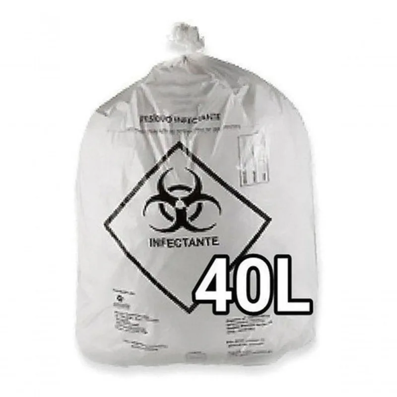 Saco de Lixo Hospitalar Sacos de Lixo Infectante 40 Litros para Resíduos Branco Higipack - OUTRAS - Mercado