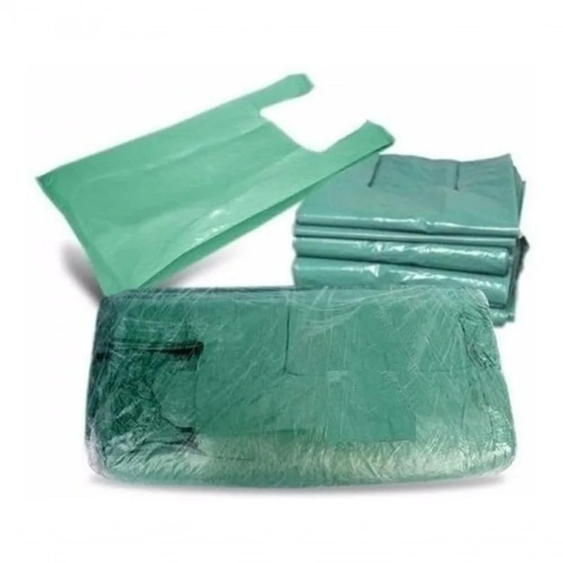 Sacola Plástica Kit 10kg 60x80 e 70x90 Alta Resistência Material Reciclado Verde Higipack