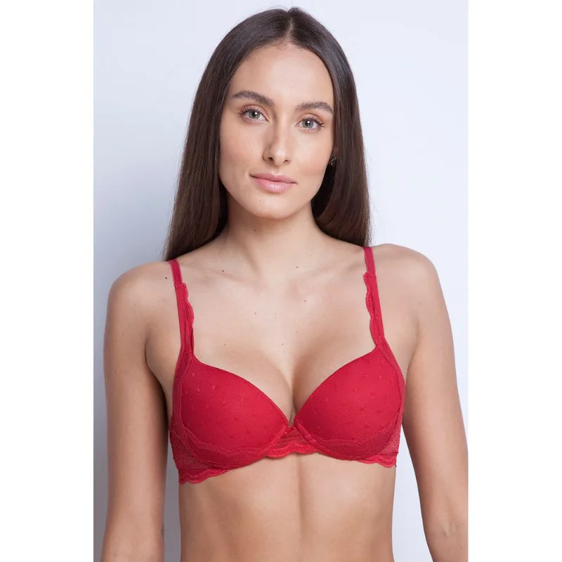 Sutiã Push Up - Crush - 367.28 - Rouge - Tamanho 44