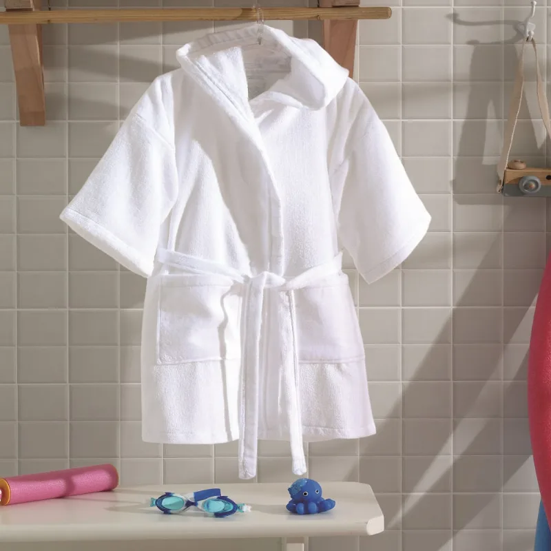ROUPAO INFANTIL MOD JU-09 KIDS VELOUR AF-958 GG BRANCO