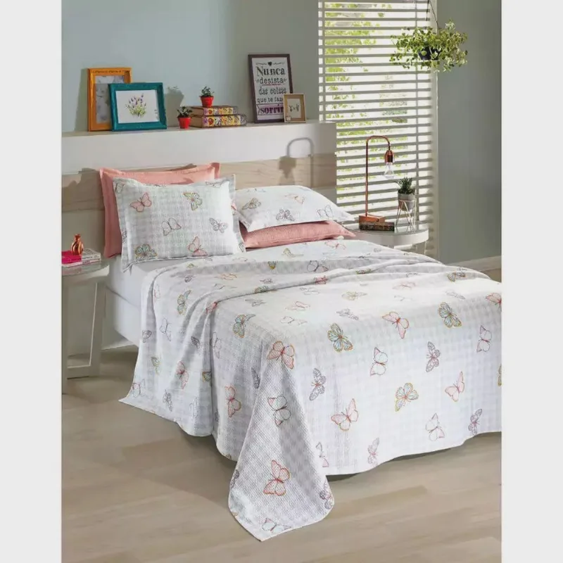 Kit Colcha de Casal Piquet Queen 3 Peças - Dohler
