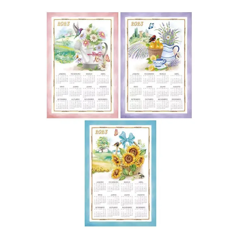 Kit 3 Panos De Copa Dohler Calendário 2023