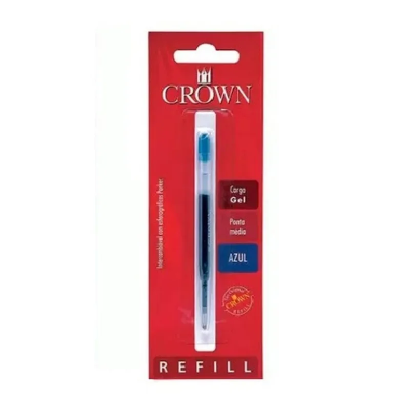 Carga Caneta Gel Azul 1 Unidade Ca17004a Blister Crown