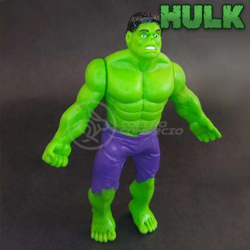 Kit Boneco Colecionável Hulk 15Cm Caneca Vingador 350Ml Nº6