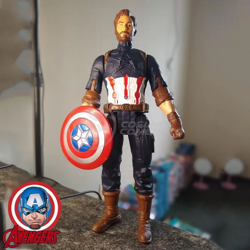 Boneco Action Figure Vingadores Capitão America Fala 29Cm 12