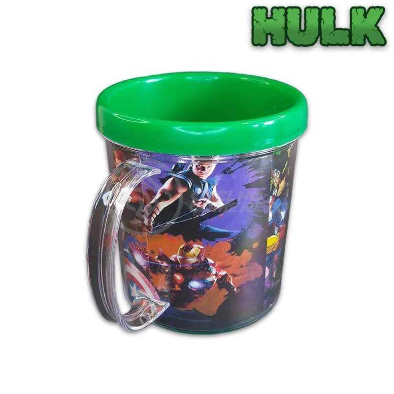 Kit Boneco Colecionável Hulk 15Cm Caneca Vingador 350Ml Nº22