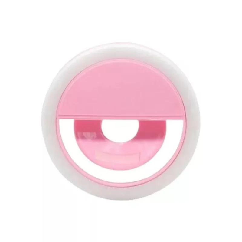 Anel Luminoso Para Celular Flash Selfie Mini Ring Light - Rosa