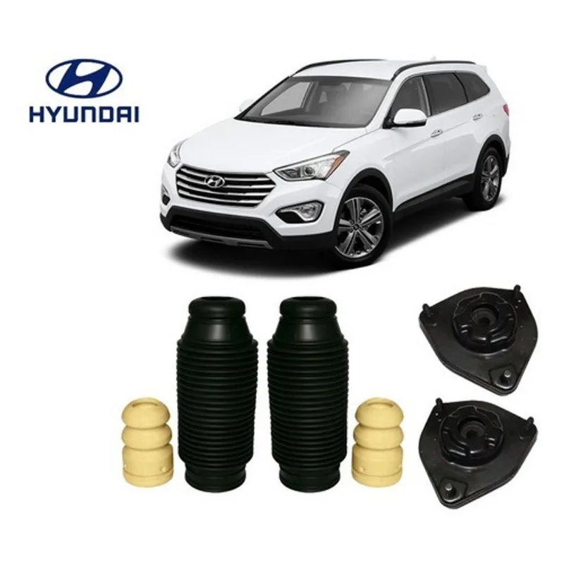 Par Kit Coxim Batente Coifa Dianteiro Hyundai Santa Fe 3.5 V6 2011 2012 2013