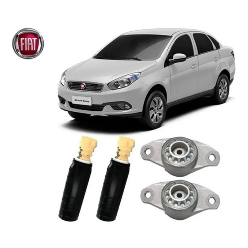2 Kit Batente Coxim Amortecedor Traseiro Grand Siena 2012 2013 2014