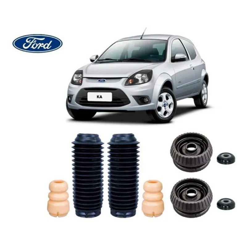 Par Kit Do Amortecedor Coxim Batente Coifa Rolamento Dianteiro Ford Ka 2008 2009 2010 Pronta Entrega
