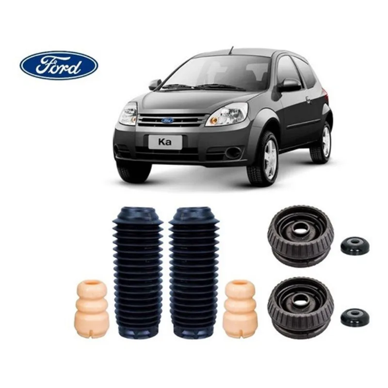 2 Kit Do Amortecedor Dianteiro Coxim Batente Coifa Rolamento Ford Ka 2008 2009 2010 2011