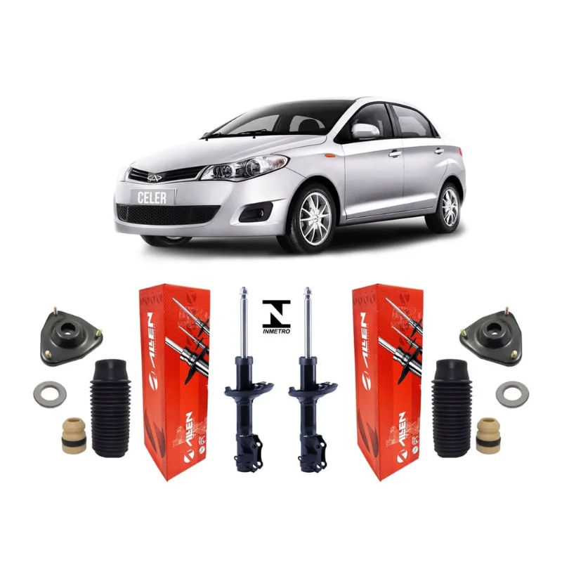 2 Amortecedor + Kit Dianteiro Chery Celer Sedan 2012 A 2017