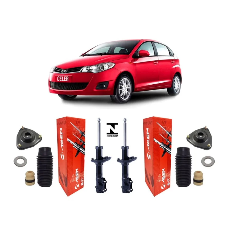 2 Amortecedor + Kit Dianteiro Chery Celer 2012 2013 2014 15