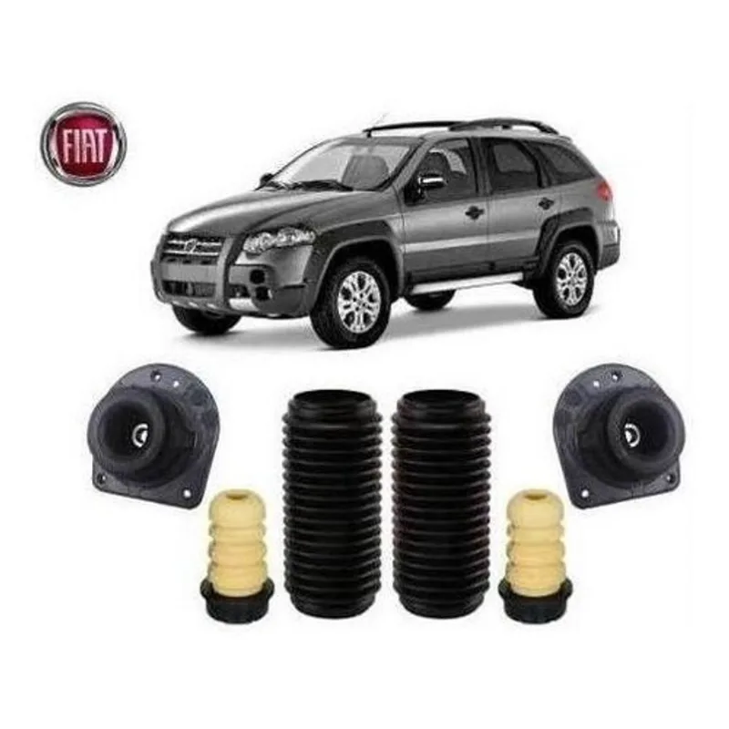 2 Kit Coxim Batente Dianteiro Fiat Palio Weekend Adventure 2004 2005 2006