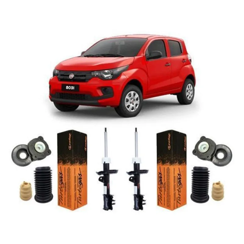 2 Amortecedor Com Kit Dianteiro Fiat Mobi