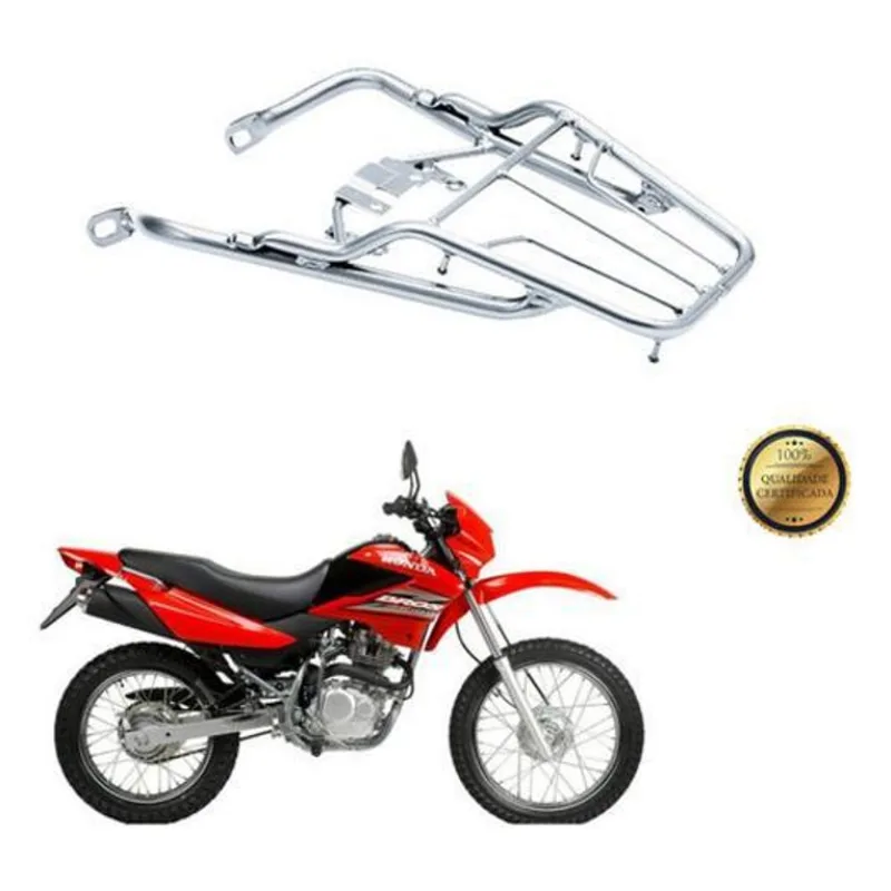Bagageiro Honda Nxr Bros 125/150 2003 A 2008 Cromado