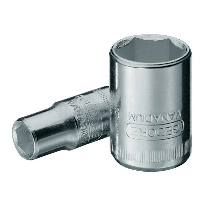 Soquete sextavado encaixe de 1/4" x 7/16" em aço cromo vanádio - GEDORE